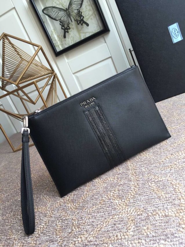 1532317889_541430578_1 Replica Prada Large Pouch Black - Image 2