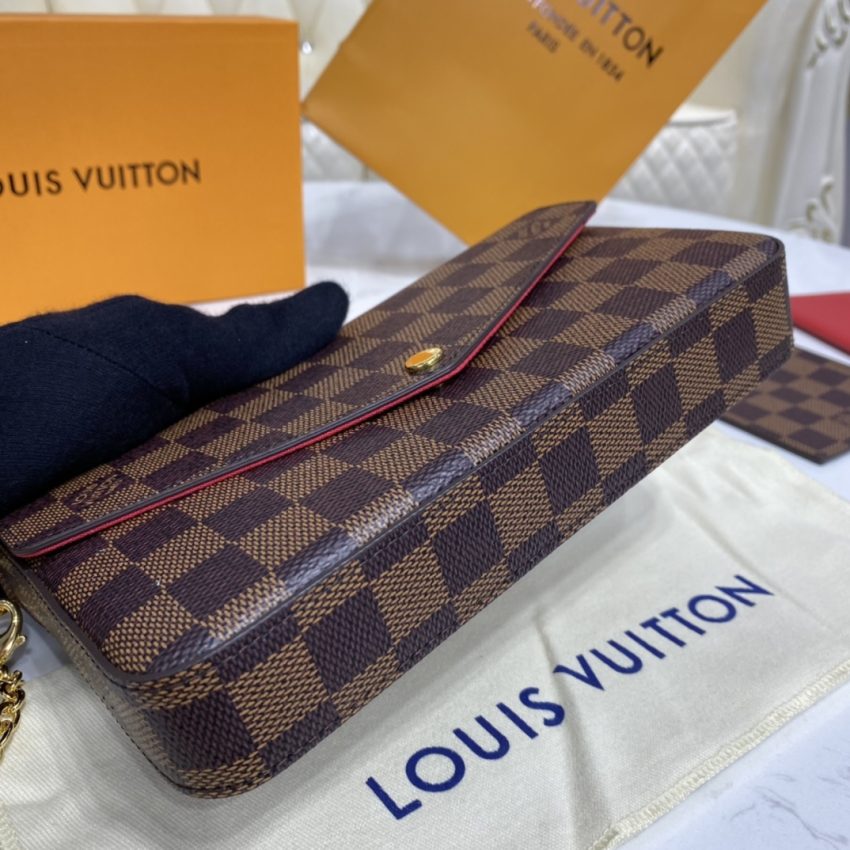 20201121_i1605964256_3563_3 Replica Louis Vuitton Félicie Pochette Brown Grid - Image 3