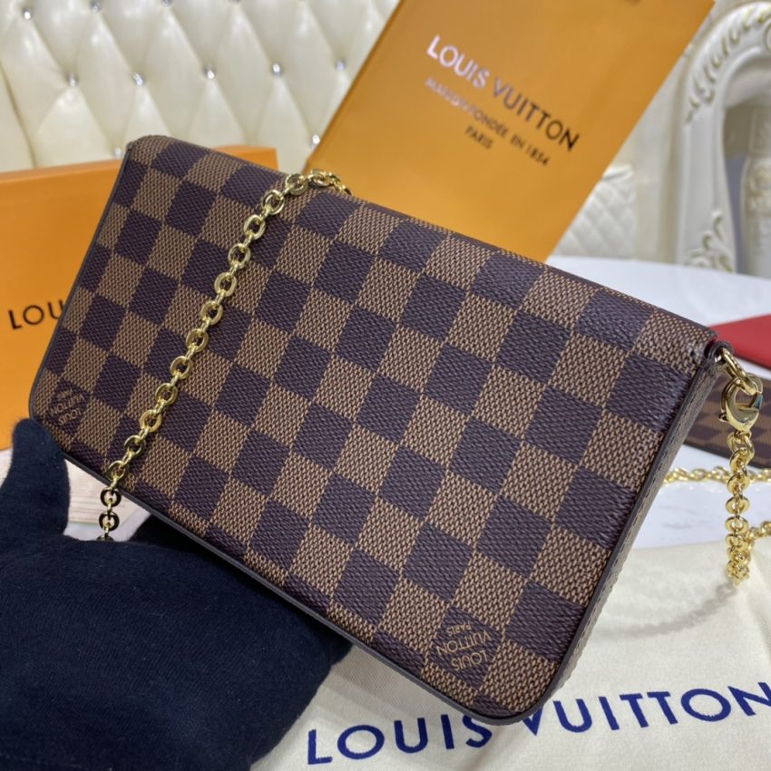 20201121_i1605964256_995_2 Replica Louis Vuitton Félicie Pochette Brown Grid - Image 2