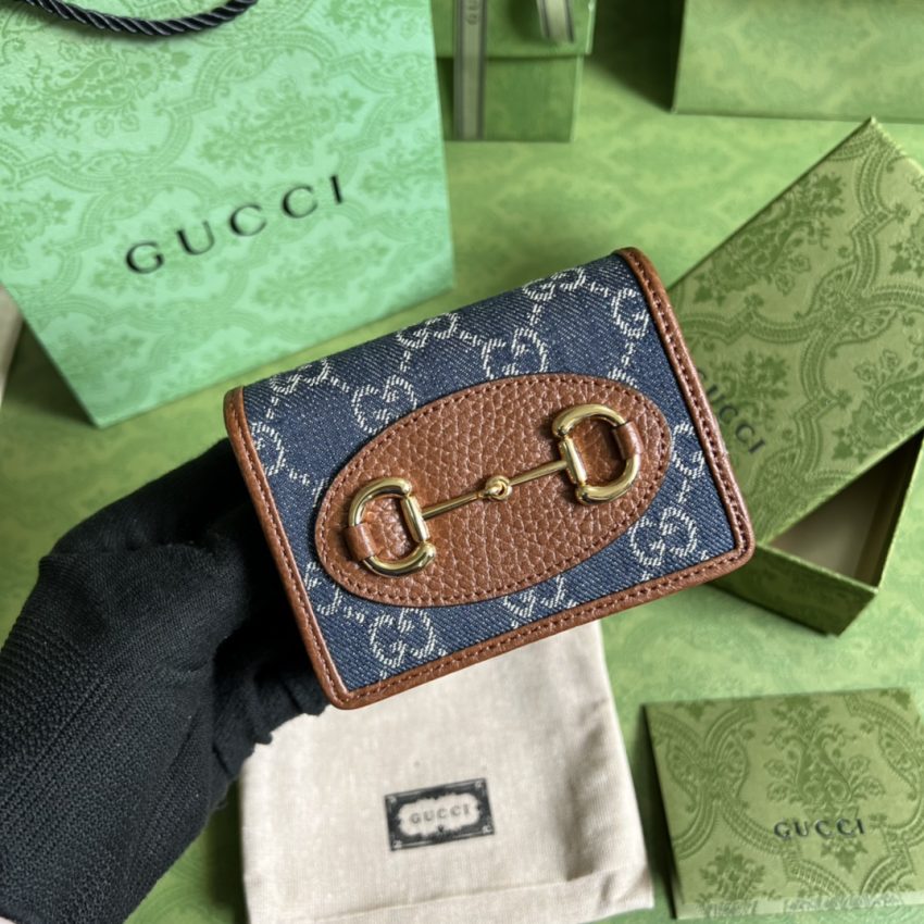 20220507_i1651932483_3961_0 Replica Gucci Horsebit 1955 Wallet Denim Blue