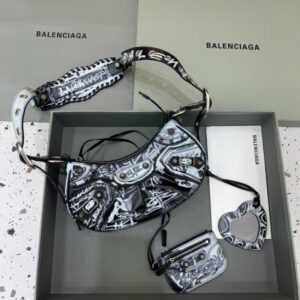 Replica Balenciaga Le Cagole Graffiti Black