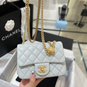 Elementor 页面 #30134 Replica CHANEL 23S Camellia Square Light Blue