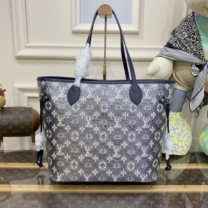 Replica Louis Vuitton Neverfull MM Denim Blue