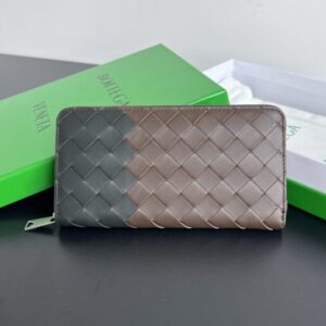 Elementor 页面 #30829 Replica Bottega Veneta Zip Long Wallet Brown&Black