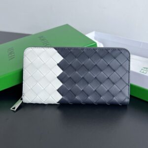 Elementor 页面 #30829 Replica Bottega Veneta Zip Long Wallet White&Blue