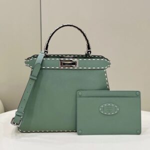 Elementor 页面 #30180 Replica Fendi Peekaboo Green Python Handle