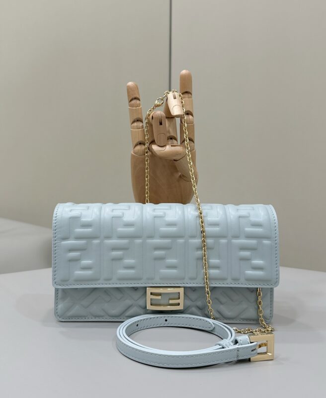 a1-1-33 Replica Fendi Baguette Small Sky Blue
