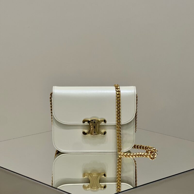 a1-78 Replica Celine Teen Triomphe Bag White