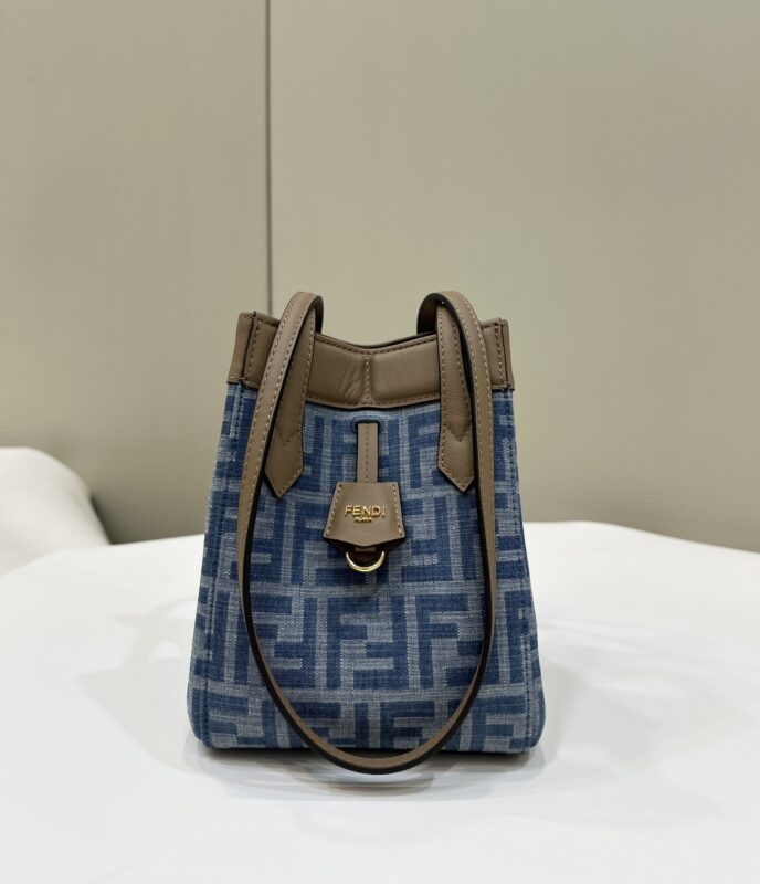 a2-2-9 Replica Fendi Origami Small Blue Cotton