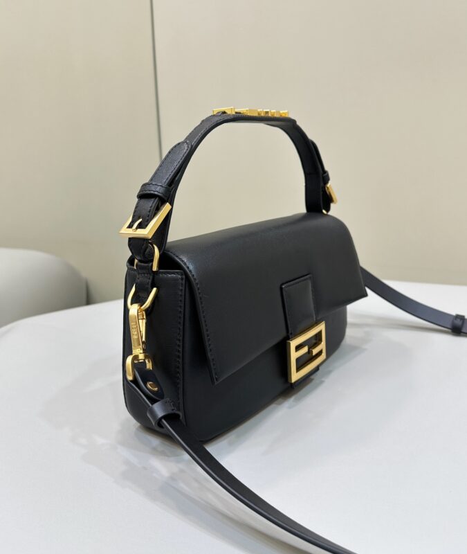 a3-58 Replica Fendi Baguette Full Leather Black - Image 3