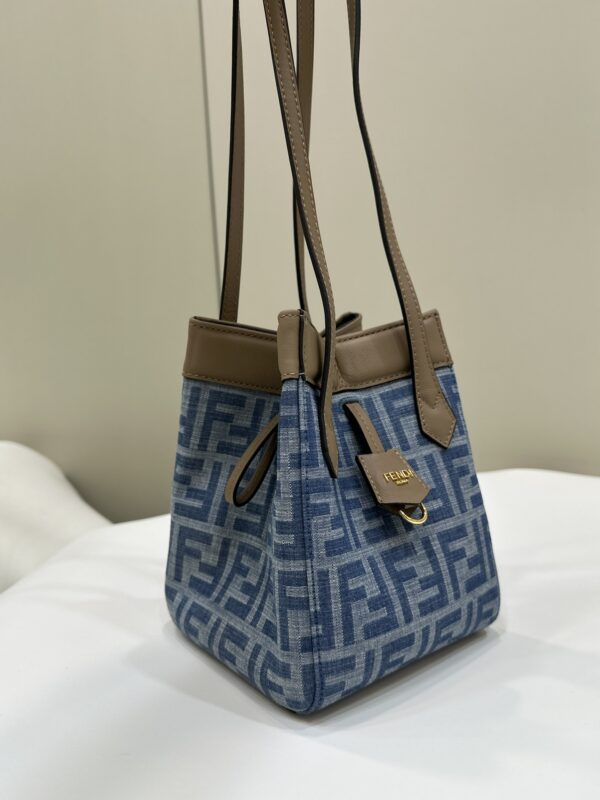 a4-2-8 Replica Fendi Origami Small Blue Cotton - Image 3