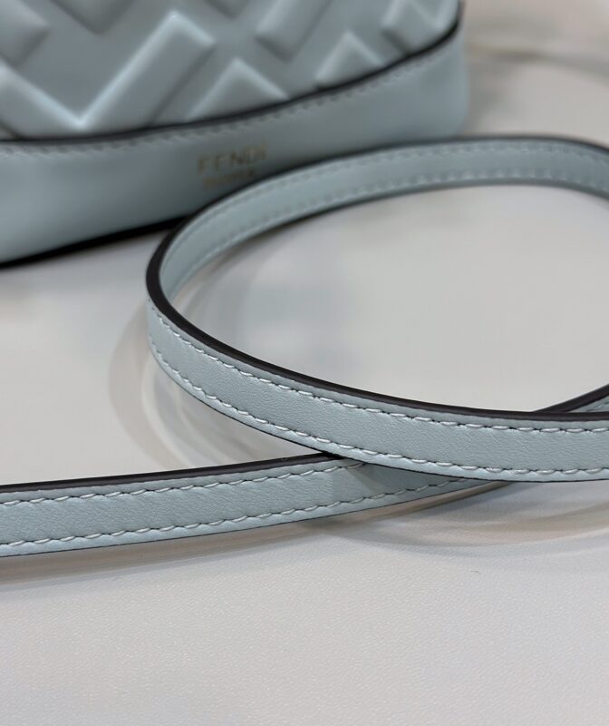a4-3 Replica Fendi Tresor Mini Bucket Blue - Image 4