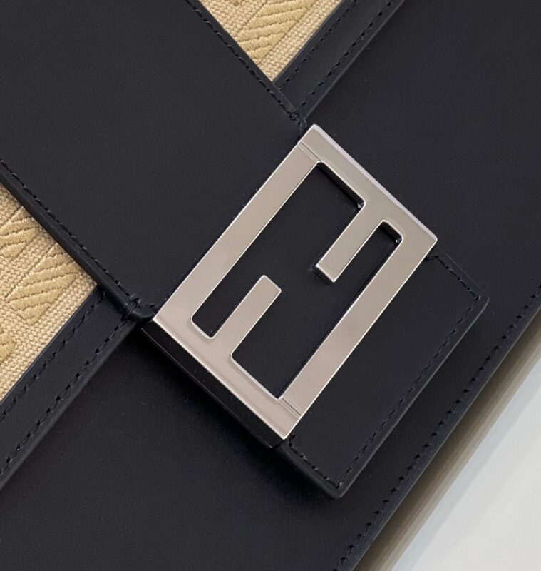 a4-53 Replica Fendi Baguette Pouch Black - Image 3