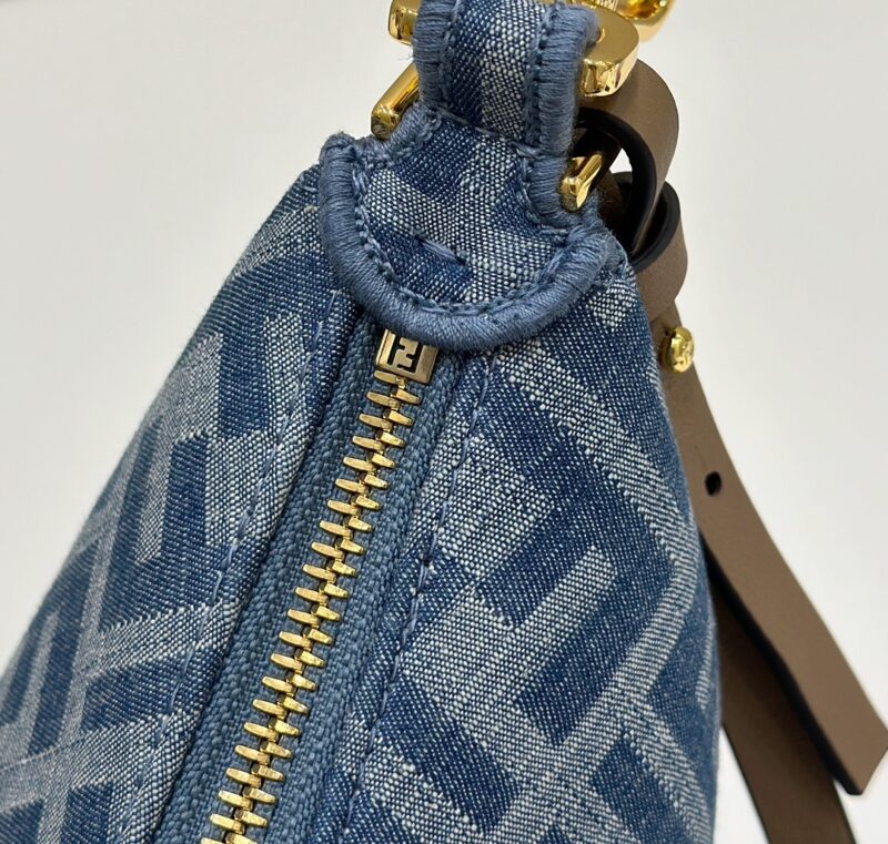 a5-1-9 Replica Fendi Fendigraphy Small Denim Blue - Image 5