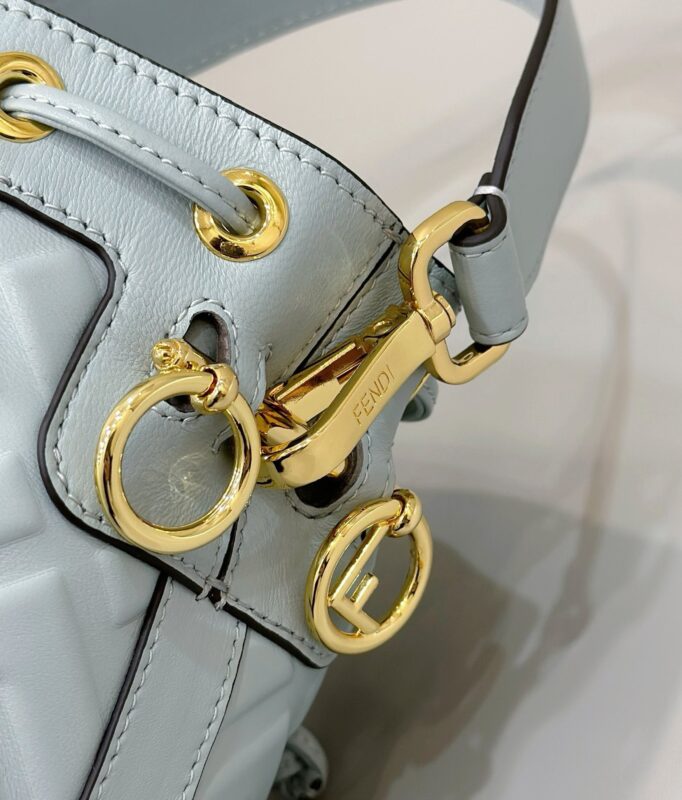 a5-3 Replica Fendi Tresor Mini Bucket Blue - Image 5