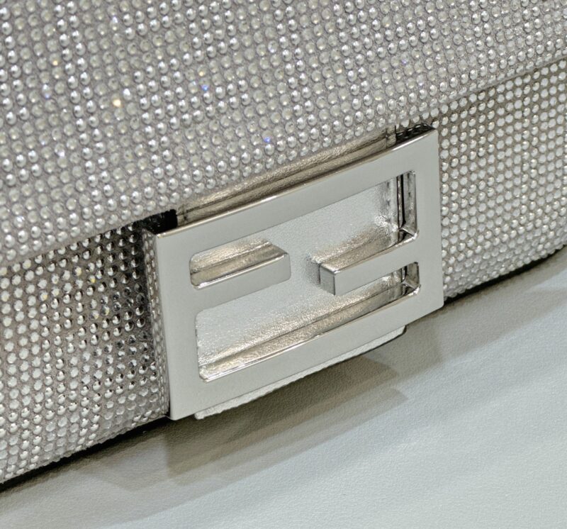 a5-58 Replica Fendi Baguette Silver Diamond - Image 5