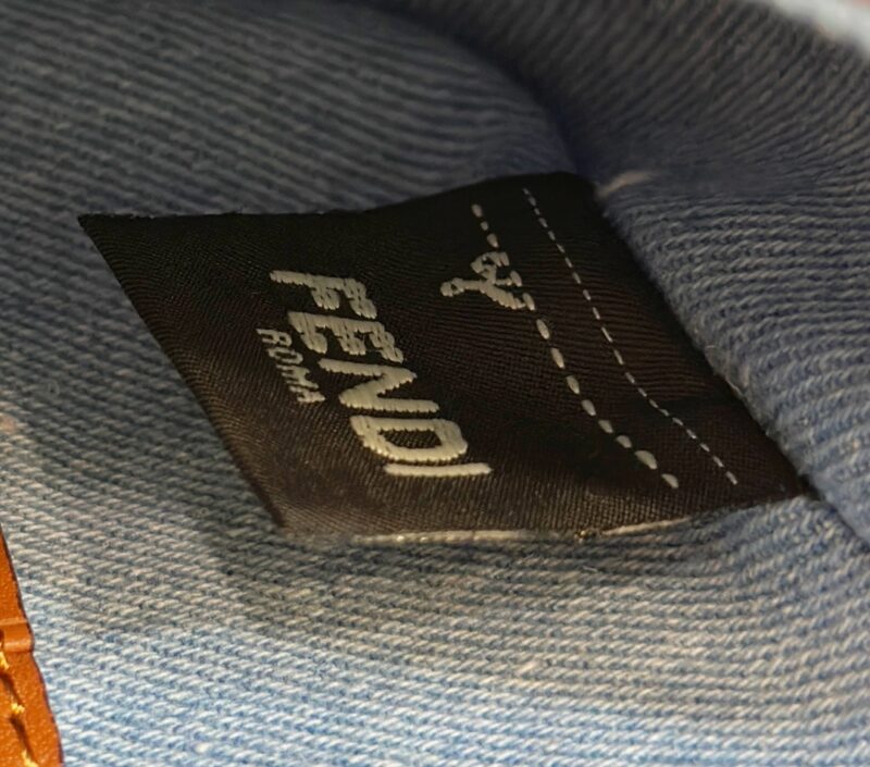 a6-1-29 Replica Fendi Baguette Small Denim Blue - Image 5