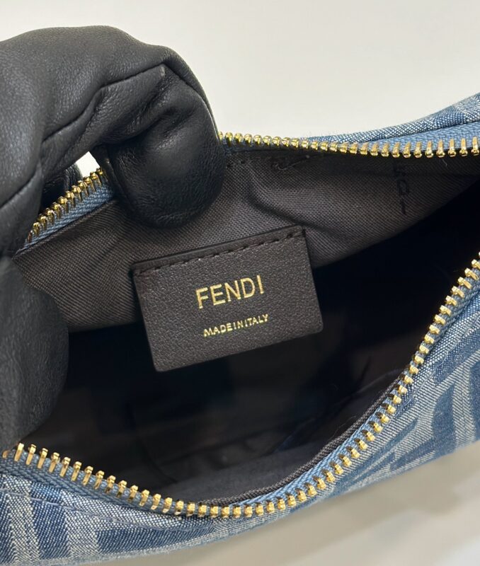 a6-1-9 Replica Fendi Fendigraphy Small Denim Blue - Image 6