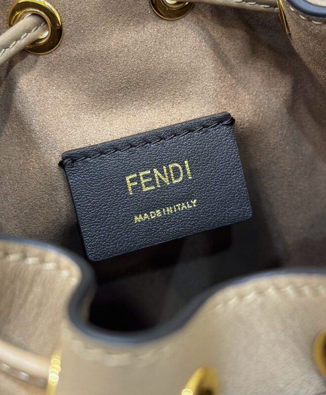 a6-2 Replica Fendi Tresor Mini Bucket Brown - Image 6