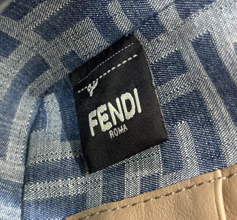 a6-50 Replica Fendi Baguette Small Dark Bue Denim - Image 5
