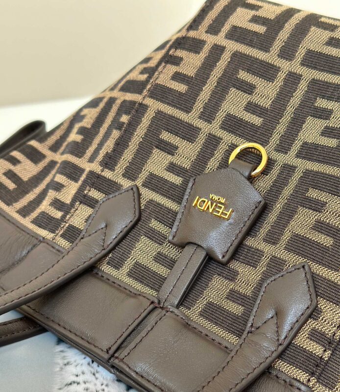 a7-1-13 Replica Fendi Origami Small Brown Cotton - Image 7