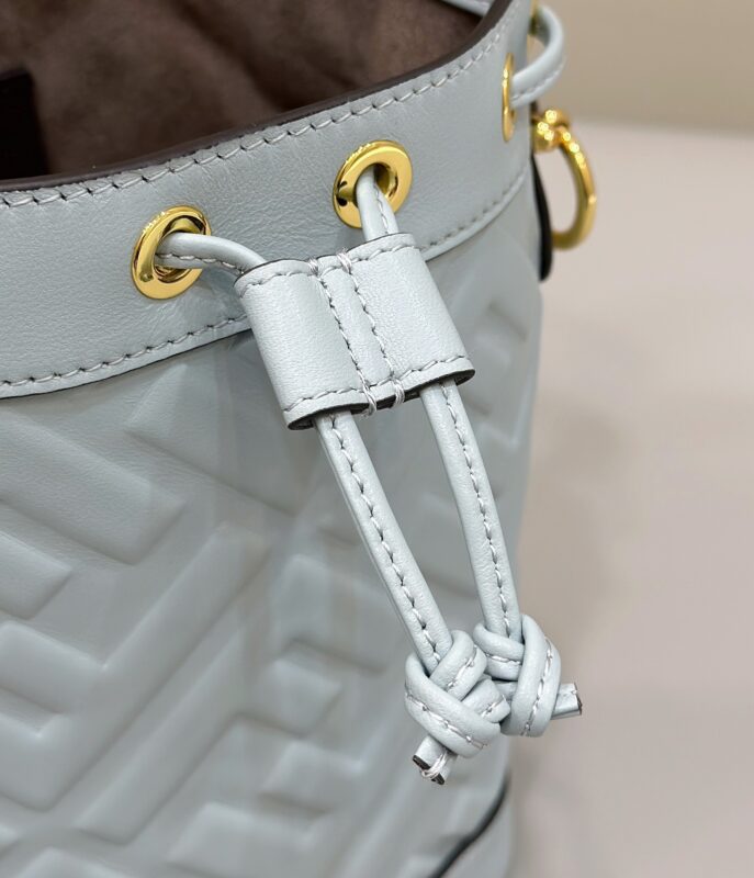a7-3 Replica Fendi Tresor Mini Bucket Blue - Image 7