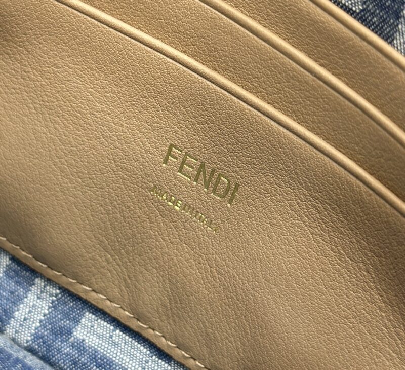 a7-50 Replica Fendi Baguette Small Dark Bue Denim - Image 6