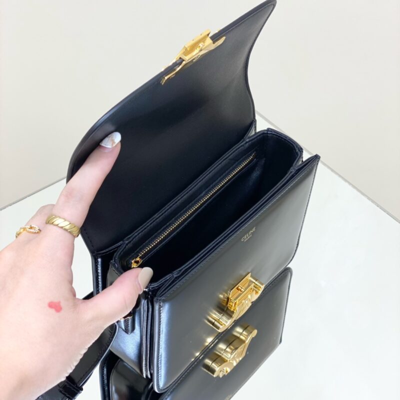 a7-78 Replica Celine Triomphe Mini Black - Image 7