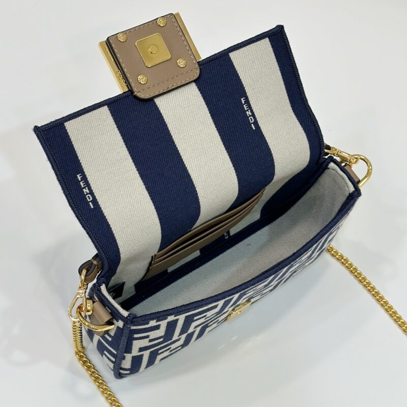 a8-61 Replica Fendi Baguette Small Cotton Blue - Image 8