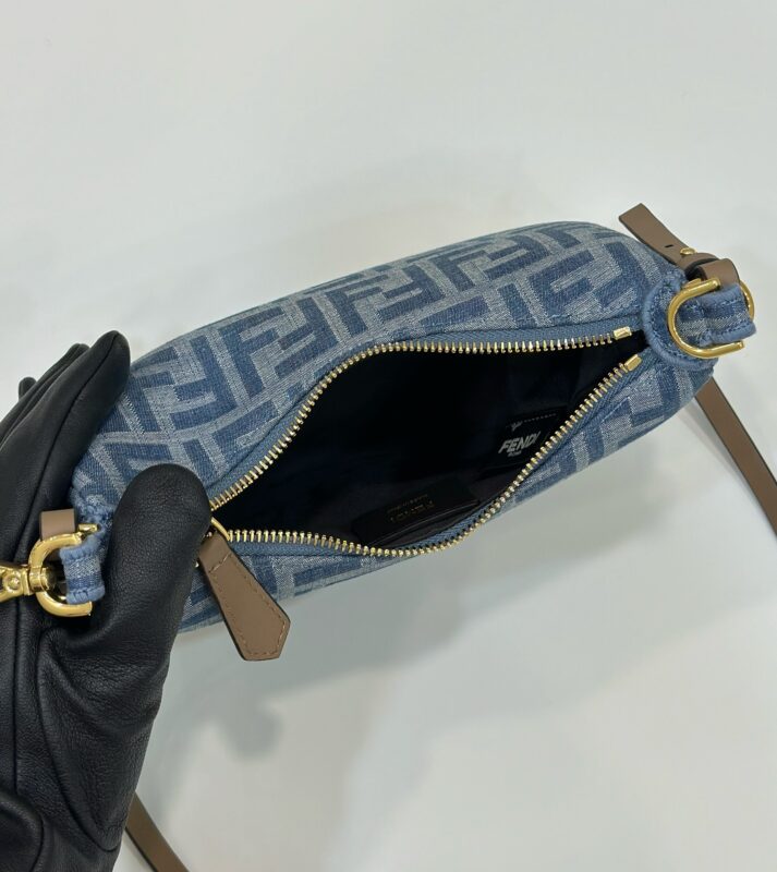 a9-1-8 Replica Fendi Fendigraphy Small Denim Blue - Image 9