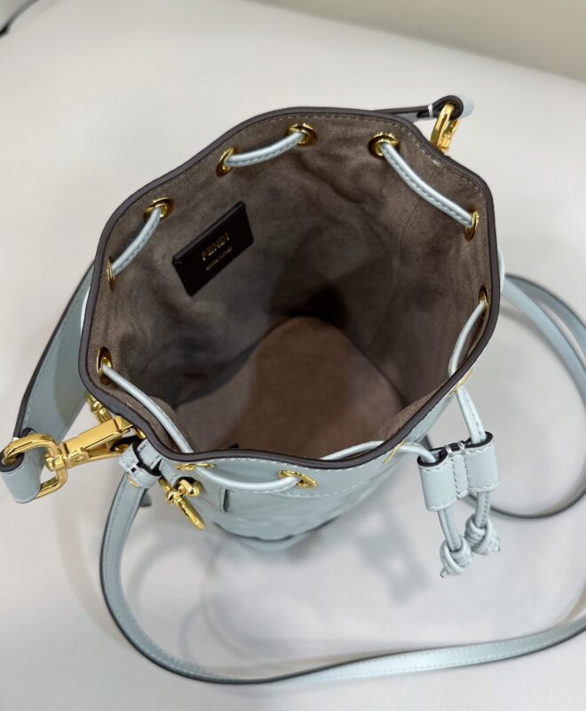 a9-3 Replica Fendi Tresor Mini Bucket Blue - Image 9