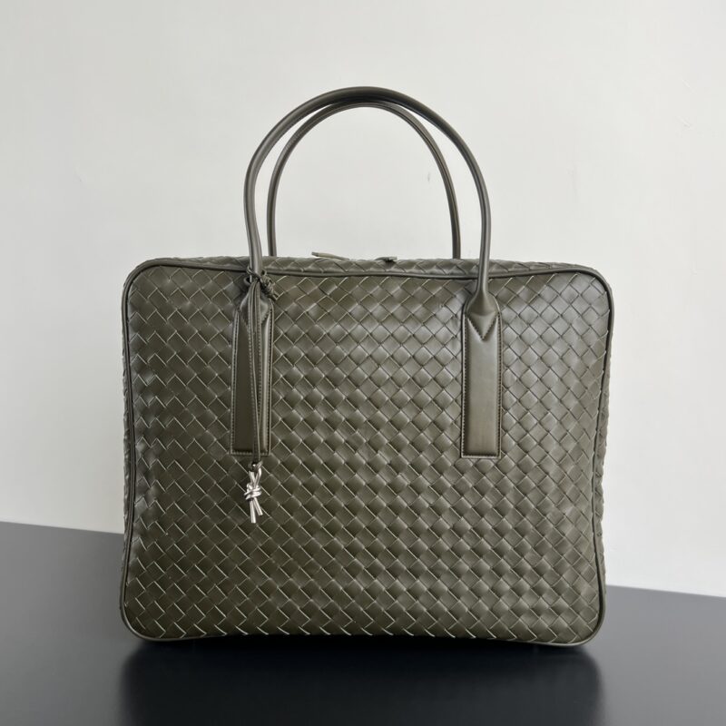 aa1-35 Replica Bottega Veneta Travel Briefcase Dark Green