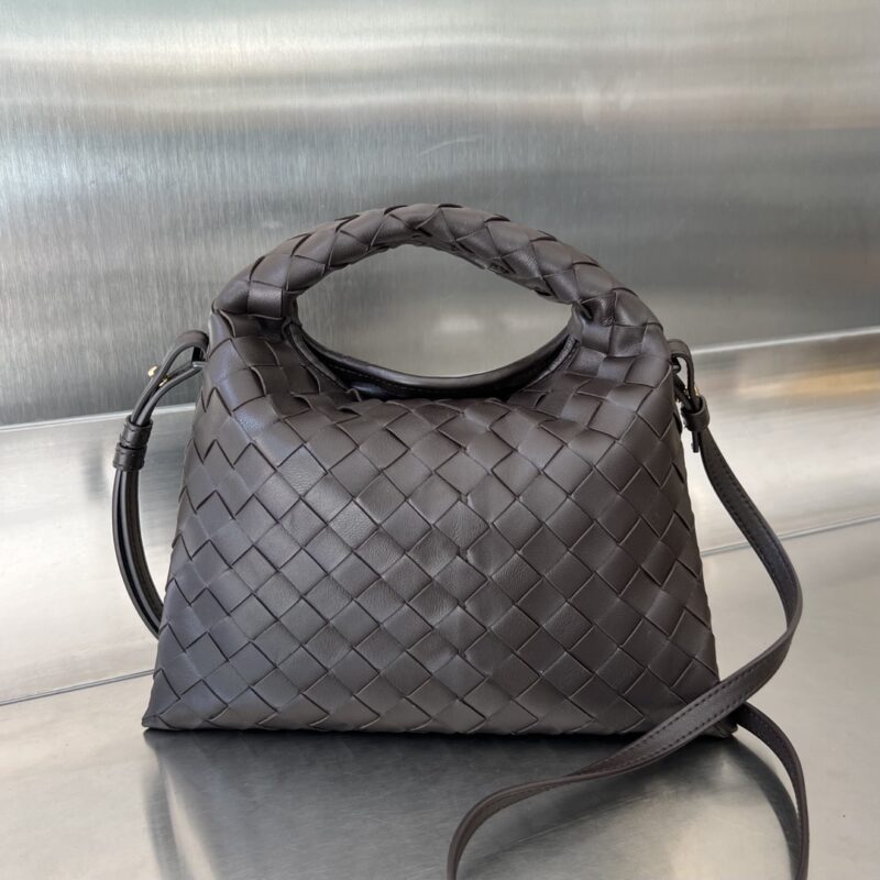 aa1-7 Replica Bottega Veneta Hop Mini Dark Brown