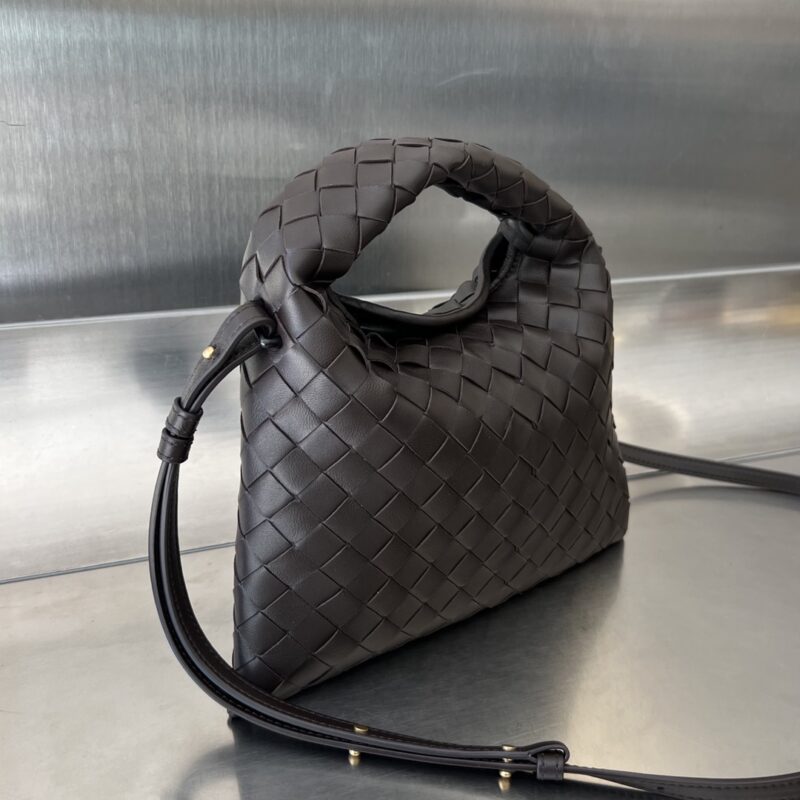 aa2-7 Replica Bottega Veneta Hop Mini Dark Brown - Image 2