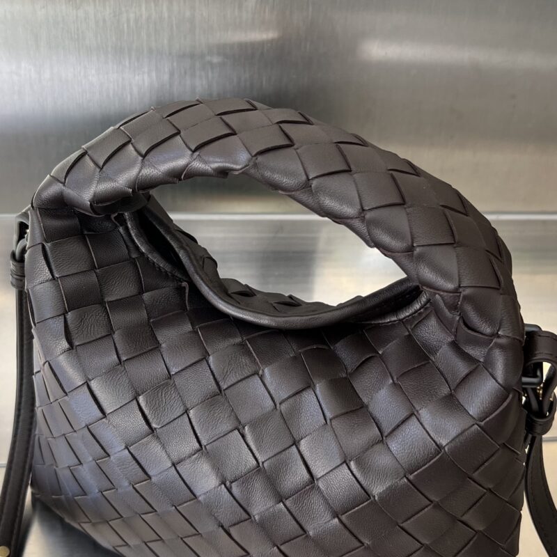 aa3-7 Replica Bottega Veneta Hop Mini Dark Brown - Image 3