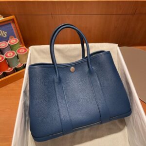 Replica Hermes Garden Party 30cm Ocean Blue