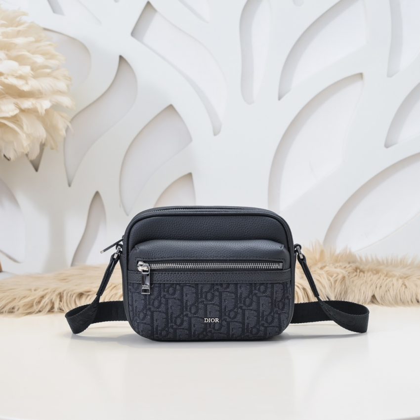 i1726170651_1471_0 Replica Dior Rider Zipped Messenger Bag Black