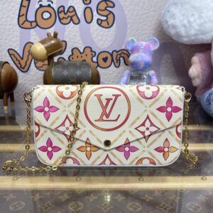 Elementor 页面 #31077 Replica Louis Vuitton Félicie Pochette White Orange Flowers