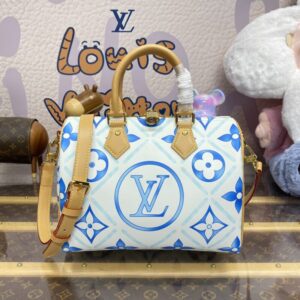 Elementor 页面 #31077 Replica Louis Vuitton Speedy Bandouliere 25 Blue-White