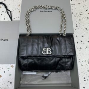 Replica Balenciaga Monaco Black Silver
